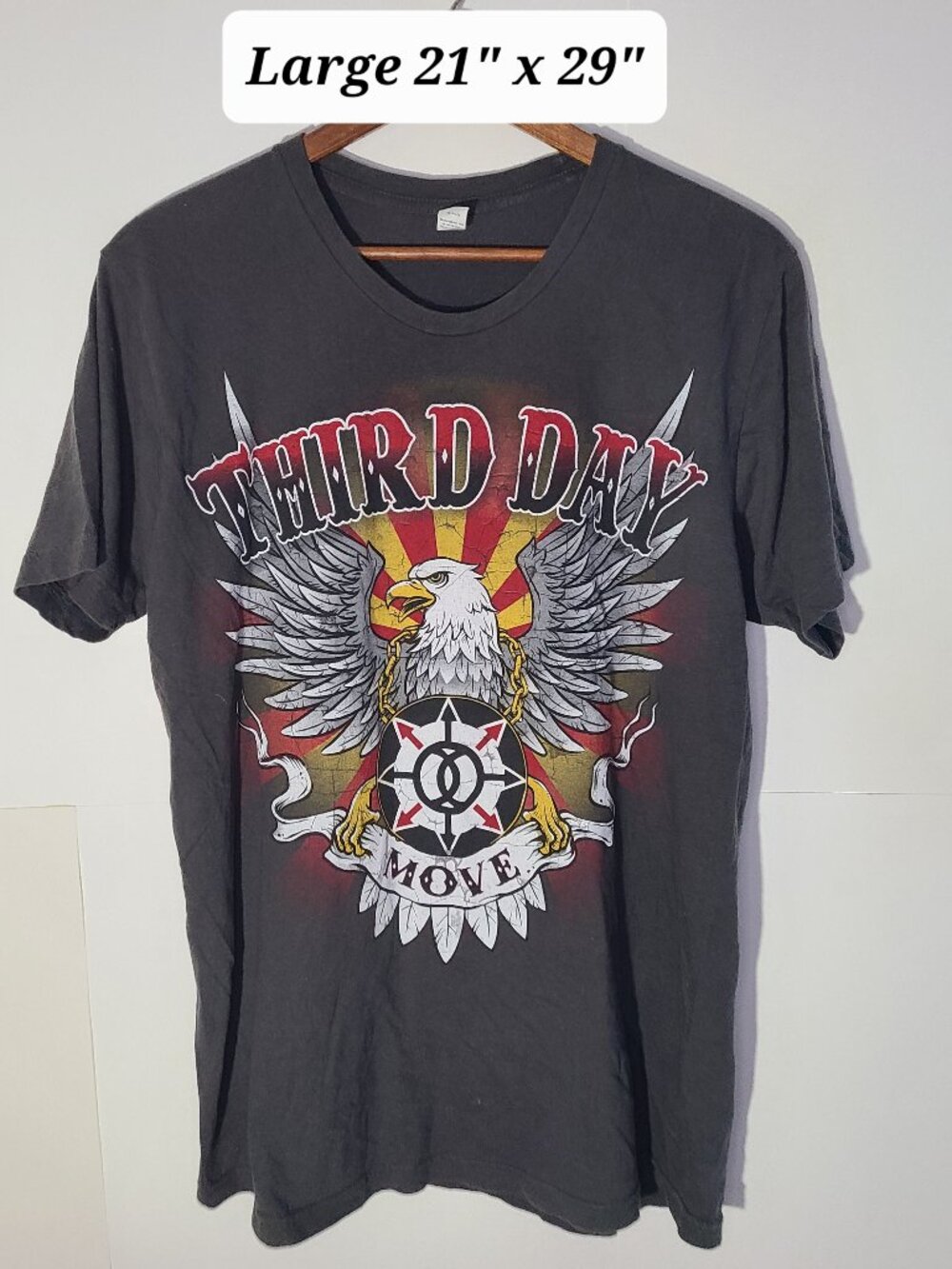 Third Day Move Southern Rock & Roll Gray Large T-Shirt